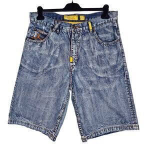 Vintage LRG Y2K Lifted Research Group Wide Leg Jean Shorts Mens size 32 90's